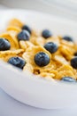 Corn flakes with fresh bilberry