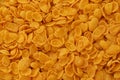 Corn flakes texture. Top view cornflake cereal box for morning breakfast Royalty Free Stock Photo