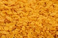 Corn flakes texture. Top view cornflake cereal box for morning breakfast Royalty Free Stock Photo