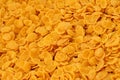 Corn flakes texture. Top view cornflake cereal box for morning breakfast Royalty Free Stock Photo