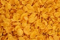 Corn flakes texture. Top view cornflake cereal box for morning breakfast Royalty Free Stock Photo