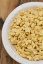 Corn flakes in white bowl Royalty Free Stock Photo