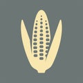 Corn vegetable flat style simple vector illustration