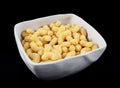 Corn flips in a white bowl Royalty Free Stock Photo
