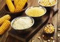Corn flour, cereals and grains Royalty Free Stock Photo