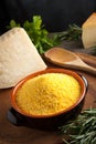 Corn Flour - Italian Polenta Royalty Free Stock Photo