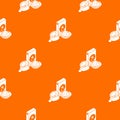 Corn flour pattern vector orange