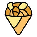 Corn food icon vector flat