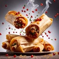 Corn husk wrapped tamales, traditional Mexican cuisine