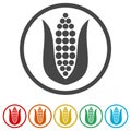 Corn icon, Corn icons and symbols, 6 Colors Included