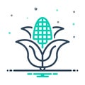 Mix icon for Corn, maize and sweetcorn Royalty Free Stock Photo