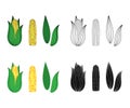 Corn icons. Vector illustration for design and web Royalty Free Stock Photo
