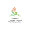 Corn Logo design, theme,farming template nature illustration