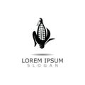 Corn Logo design, theme,farming template nature illustration