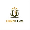 Corn logo sweet farm agriculture vector Royalty Free Stock Photo