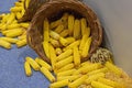 Corn Maize Basket Spill Royalty Free Stock Photo