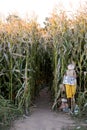 Corn Maze Entrance at Detering Farm Eugene Oregon Royalty Free Stock Photo