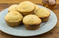 Corn muffins closeup on a plate Royalty Free Stock Photo