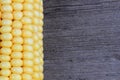 Corn on old wood. Close up Royalty Free Stock Photo