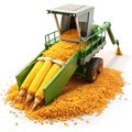 Corn picker isolated on white background Royalty Free Stock Photo