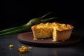 Corn Pie, Traditional Chilean Food, Sweetcorn Cake, Corn Pie, Abstract Generative Ai Illustration