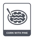 corn with pine icon in trendy design style. corn with pine icon isolated on white background. corn with pine vector icon simple Royalty Free Stock Photo