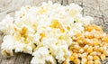 Corn and popcorn Royalty Free Stock Photo