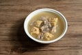 Corn and pork bone soup, delicious Chinese food Royalty Free Stock Photo