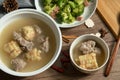 Corn and pork bone soup, delicious Chinese food Royalty Free Stock Photo