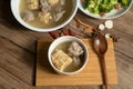 Corn and pork bone soup, delicious Chinese food Royalty Free Stock Photo