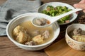 Corn and pork bone soup, delicious Chinese food Royalty Free Stock Photo