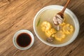 Corn and pork bone soup, delicious Chinese food Royalty Free Stock Photo