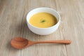 corn potage soup  on table Royalty Free Stock Photo