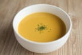 corn potage soup  on table Royalty Free Stock Photo