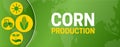 Corn Production Agriculture Illustration Design with Icons Royalty Free Stock Photo