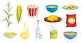 Corn Products Icon Set