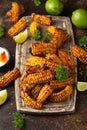 Corn ribs vegan vegetarian Plant based food concept Royalty Free Stock Photo