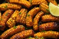Corn ribs vegan vegetarian Plant based food concept Royalty Free Stock Photo