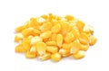 Sweet corn seeds on white background Royalty Free Stock Photo