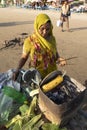 Corn seller on the beach Goa Royalty Free Stock Photo