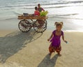 Corn seller on the beach Goa Royalty Free Stock Photo