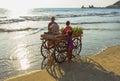 Corn seller on the beach Goa Royalty Free Stock Photo