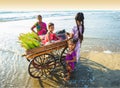 Corn seller on the beach Goa Royalty Free Stock Photo