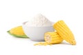Corn starch with fresh corn Royalty Free Stock Photo