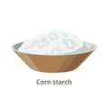 Corn starch, maize starch - vector illustration in flat design isolated on white background