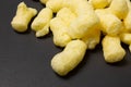 Corn sticks close-up on a dark background Royalty Free Stock Photo