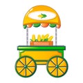 Corn street shop icon, cartoon style
