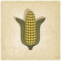 Corn symbol on old background