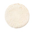 Corn tortilla on white background. Unleavened bread