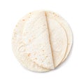 Corn tortillas on white background. Unleavened bread Royalty Free Stock Photo